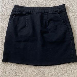 Black Denim Mini Skirt